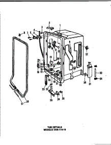 09 - Tub Details parts for Amana Dishwasher DUS-114-19 / DUS-114-1 9 from AppliancePartsPros.com