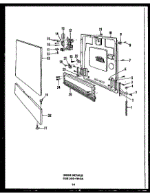 03 - Door Details parts for Amana Dishwasher DUS2021W-0A / DUS20201W-0 from AppliancePartsPros.com