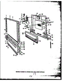 03 - Door Details parts for Amana Dishwasher DUS203-19 / DUS20319 from AppliancePartsPros.com