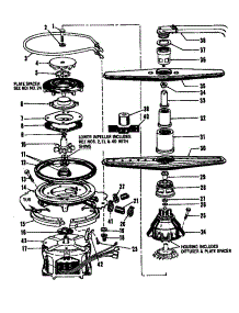 06 - Motor, Heater & Spray Arm Details parts for Amana Dishwasher DUS-208-19 / DUS-208-1 9 from AppliancePartsPros.com