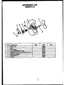 02 - Detergent Cup parts for Amana Dishwasher DUS31419 / MN01 from AppliancePartsPros.com