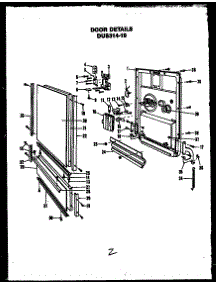 03 - Door Details parts for Amana Dishwasher DUS31419 / MN01 from AppliancePartsPros.com