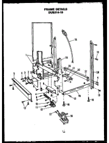 04 - Frame Details parts for Amana Dishwasher DUS31419 / MN01 from AppliancePartsPros.com