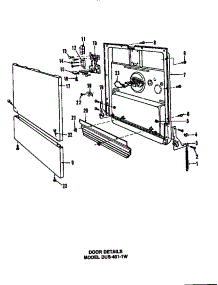03 - Door Details parts for Amana Dishwasher DUS-401-19 / DUS-401-1 9 from AppliancePartsPros.com