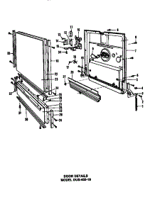 03 - Door Details parts for Amana Dishwasher DUS-401-1W / DUS-401-1 W from AppliancePartsPros.com