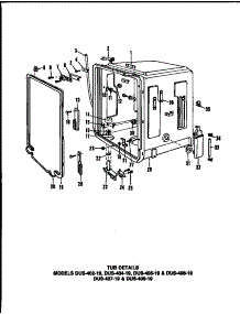 08 - Tub Details parts for Amana Dishwasher DUS-402-19 / DUS-402-1 9 from AppliancePartsPros.com