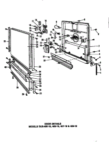 04 - Door Details parts for Amana Dishwasher DUS-406-19 / DUS-406-1 9 from AppliancePartsPros.com