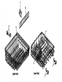 05 - Upper / Lower Rack Parts parts for Amana Dishwasher DUS900B / P1173819W from AppliancePartsPros.com