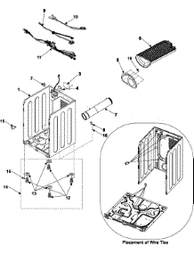 02 - Cabinet parts for Samsung Dryer DV316BEW/XAA from AppliancePartsPros.com