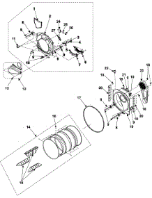 05 - Drum parts for Samsung Dryer DV316BGC/XAA from AppliancePartsPros.com