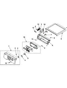 03 - Control Panel parts for Samsung Dryer DV316BGW/XAA from AppliancePartsPros.com