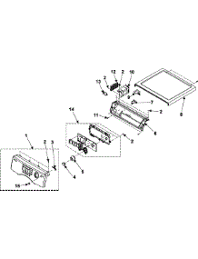 03 - Control Panel parts for Samsung Dryer DV316LES/XAA from AppliancePartsPros.com