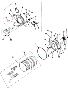 05 - Drum parts for Samsung Dryer DV316LEW from AppliancePartsPros.com