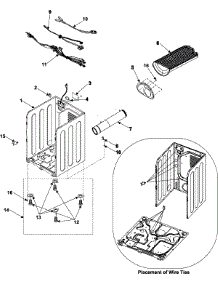 02 - Cabinet parts for Samsung Dryer DV316LEW/XAA from AppliancePartsPros.com
