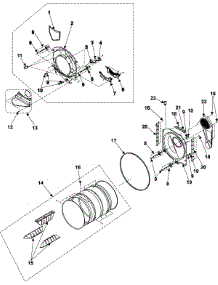 05 - Drum parts for Samsung Dryer DV3C6BGW from AppliancePartsPros.com