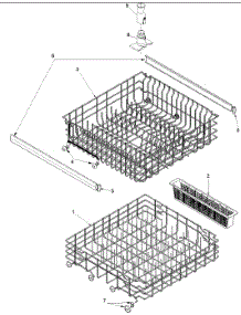05 - Rack parts for Amana Dishwasher DWA33AL / P1318625W from AppliancePartsPros.com