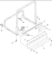 03 - Kickplate parts for Amana Dishwasher DWA63AL / P1318630W from AppliancePartsPros.com