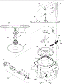 04 - Motor parts for Amana Dishwasher DWA63AW / P1318629W from AppliancePartsPros.com