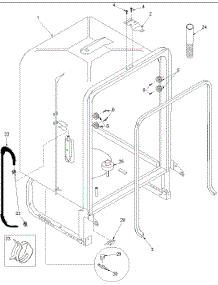 06 - Tub parts for Amana Dishwasher DWA73AW / P1318626W from AppliancePartsPros.com