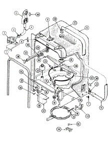 11 - Tub parts for Maytag Dishwasher DWC4910AAW from AppliancePartsPros.com