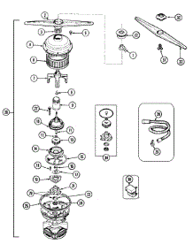 08 - Pump & Motor parts for Maytag Dishwasher DWC6402AAE from AppliancePartsPros.com