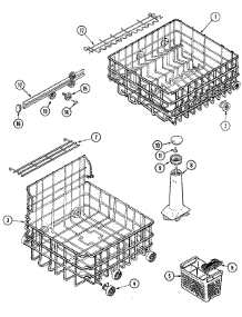 10 - Track & Rack Assembly parts for Maytag Dishwasher DWC6402AAE from AppliancePartsPros.com