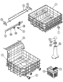 10 - Track & Rack Assembly parts for Maytag Dishwasher DWC7302ABB from AppliancePartsPros.com