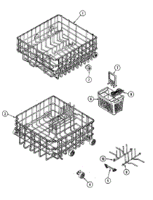 06 - Racks parts for Maytag Dishwasher DWC7400AAW from AppliancePartsPros.com