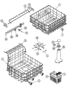 10 - Track & Rack Assembly parts for Maytag Dishwasher DWC7602AAE from AppliancePartsPros.com