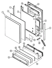 04 - Door parts for Maytag Dishwasher DWC8330AAW from AppliancePartsPros.com