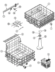 06 - Track & Rack Assembly parts for Maytag Dishwasher DWU6202AAB from AppliancePartsPros.com