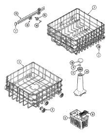 06 - Track & Rack Assembly parts for Maytag Dishwasher DWU6602AAB from AppliancePartsPros.com