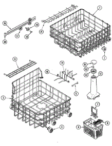 06 - Track & Rack Assembly parts for Maytag Dishwasher DWU6702AAE from AppliancePartsPros.com