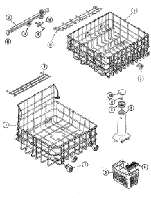 06 - Track & Rack Assembly parts for Maytag Dishwasher DWU6802AAM from AppliancePartsPros.com