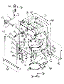 07 - Tub parts for Maytag Dishwasher DWU7300ABX from AppliancePartsPros.com