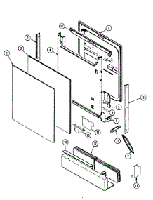 03 - Door parts for Maytag Dishwasher DWU7300BBX from AppliancePartsPros.com