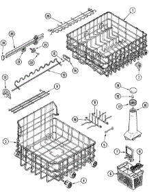 06 - Track & Rack Assembly parts for Maytag Dishwasher DWU7402AAE from AppliancePartsPros.com