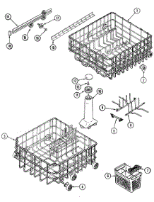 06 - Track & Rack Assembly (Dwu7402aam) parts for Maytag Dishwasher DWU7402AAM from AppliancePartsPros.com