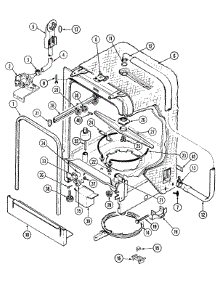 07 - Tub parts for Maytag Dishwasher DWU8250ABX from AppliancePartsPros.com