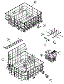 05 - Racks parts for Maytag Dishwasher DWU8250BBX from AppliancePartsPros.com