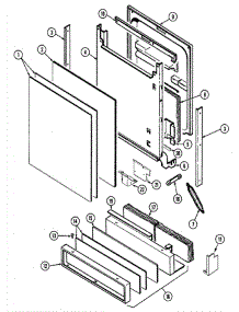03 - Door parts for Maytag Dishwasher DWU8860ABX from AppliancePartsPros.com