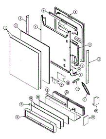 03 - Door parts for Maytag Dishwasher DWU8891BAB from AppliancePartsPros.com