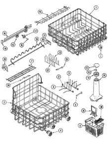 07 - Track & Rack Assembly parts for Maytag Dishwasher DWU9922AAB from AppliancePartsPros.com