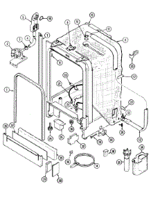 08 - Tub parts for Maytag Dishwasher DWU9922AAE from AppliancePartsPros.com