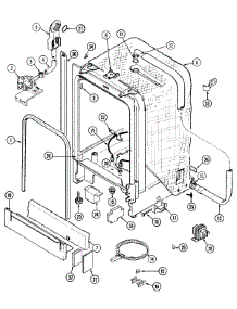 07 - Tub parts for Maytag Dishwasher DWU9962AAE from AppliancePartsPros.com