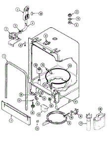 06 - Tub parts for Admiral Dishwasher DWUA200AAX from AppliancePartsPros.com