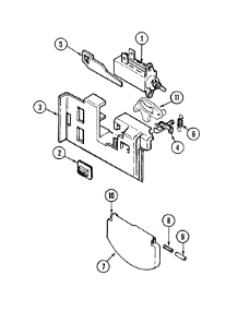 04 - Soap Dispenser parts for Admiral Dishwasher DWUA201AAE from AppliancePartsPros.com