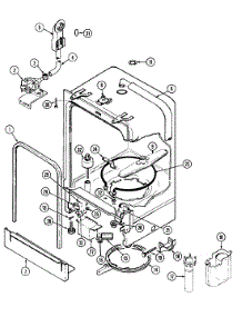06 - Tub parts for Admiral Dishwasher DWUA300AAX from AppliancePartsPros.com