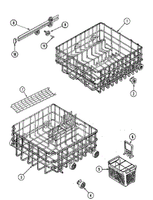 04 - Racks parts for Admiral Dishwasher DWUA940AAX from AppliancePartsPros.com