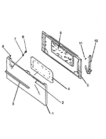 06 - Oven Door Assy parts for Amana Range EBE26AA0 / P1142474N W from AppliancePartsPros.com